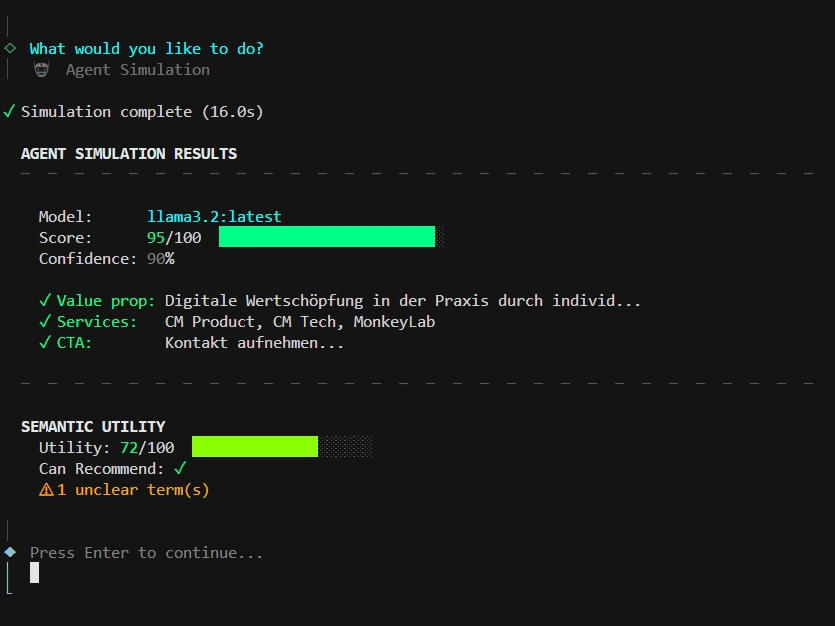 Monkey-Audit: Lokale Agenten Simulation