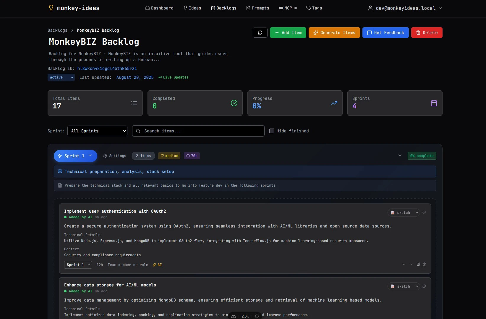 Vorgeschichte: Monkey Ideas