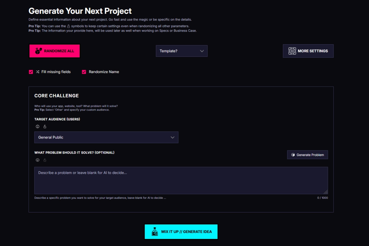 Vibe This - Ideengenerierung