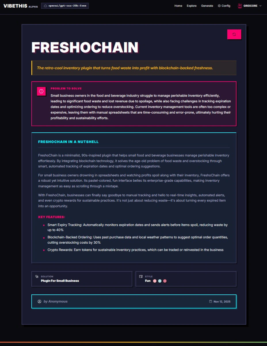 VibeThis - Öffentliche Projektideen