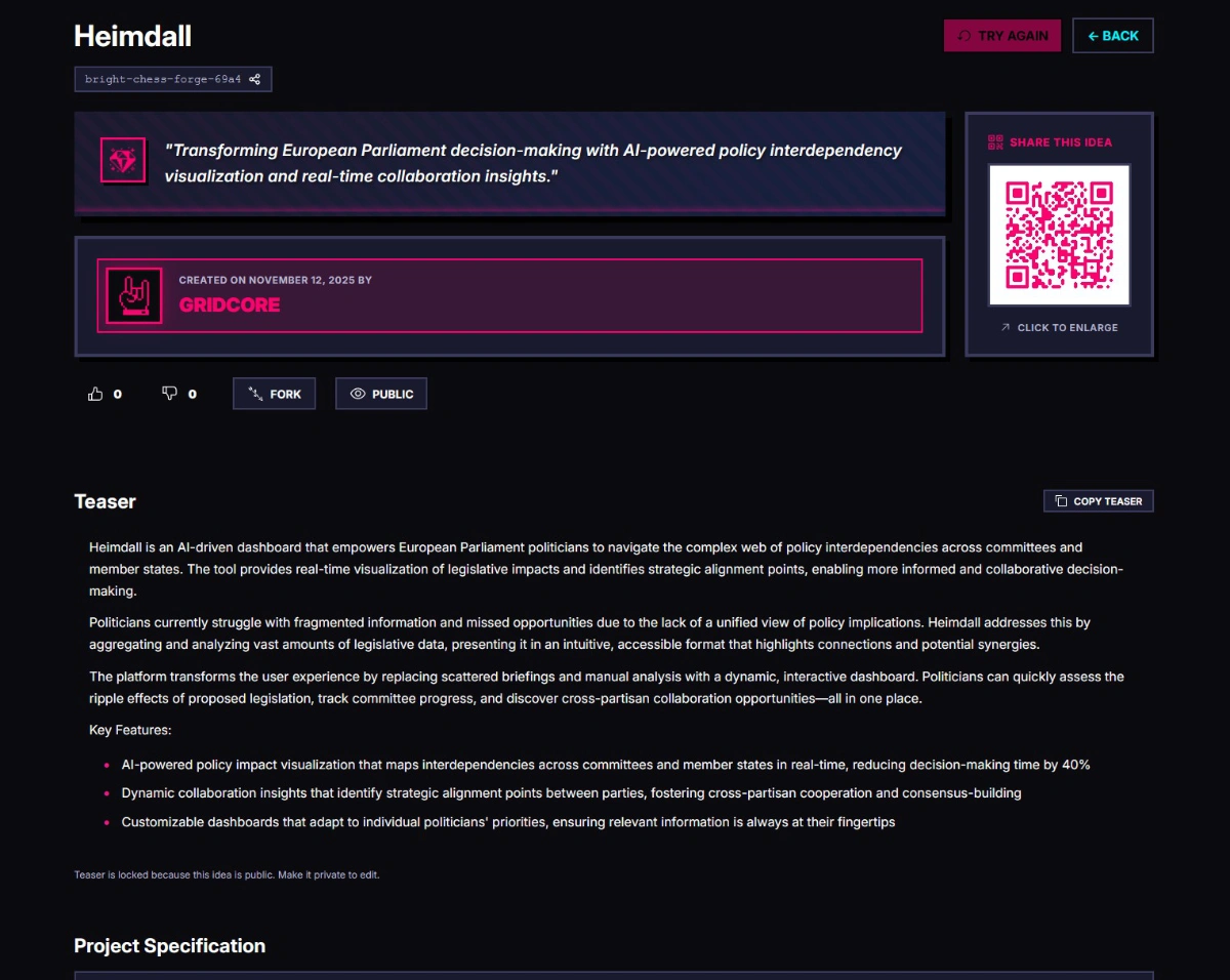 Vibe This - Ansicht einer Idee